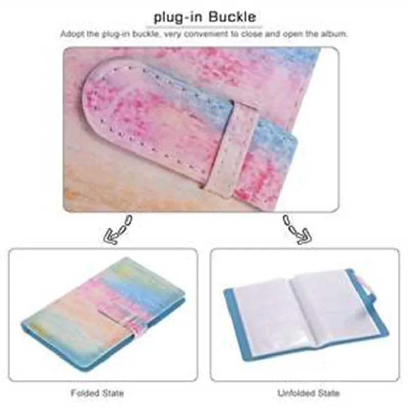 Book-shaped photo album 96 photos three-inch thickness PU cover simple design picture colour