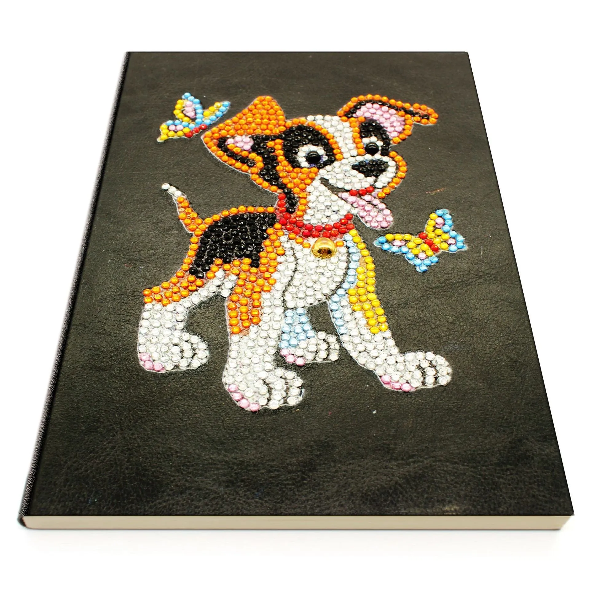 A5 black diamond painting notebook with hardcover, 50 pages, and dimensions 142x207x8mm