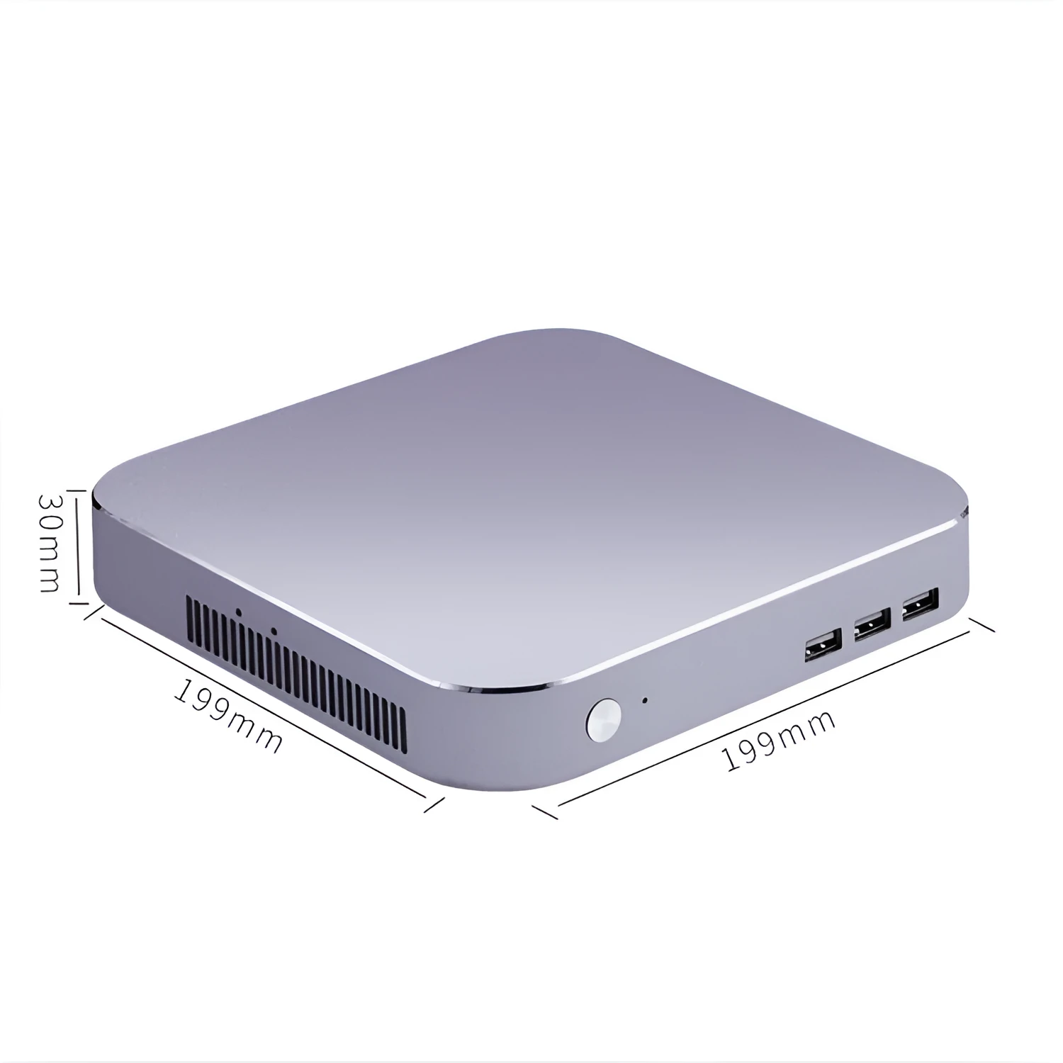 All aluminum alloy mini vertical chassis for HTPC and industrial router, 19.9cm, in black silver pink