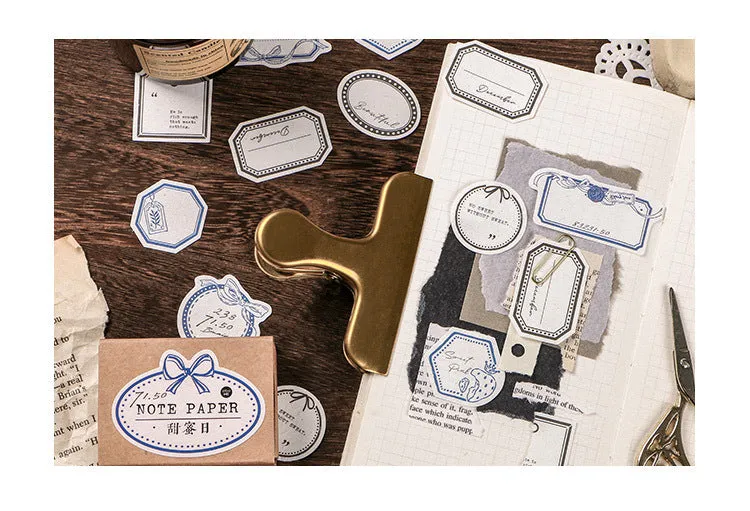 Mini Label Series retro hand account DIY decoration base paper 45 sheets in Kraft box