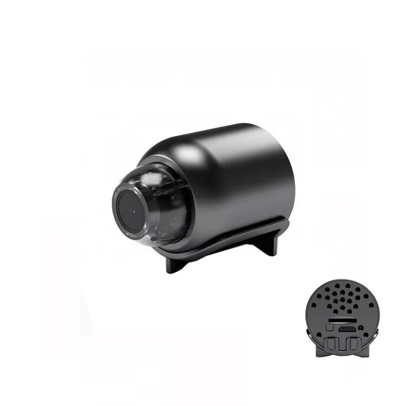 Wireless WiFi monitoring camera with night vision, 1080P HD, UFO shape, black plastic, 160° wide-angle lens