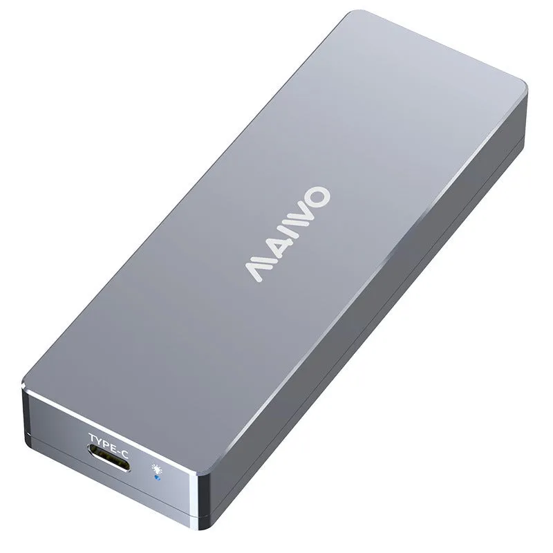 M.2 SATA to USB Type-C external hard drive enclosure with aluminium body and installation toolkit