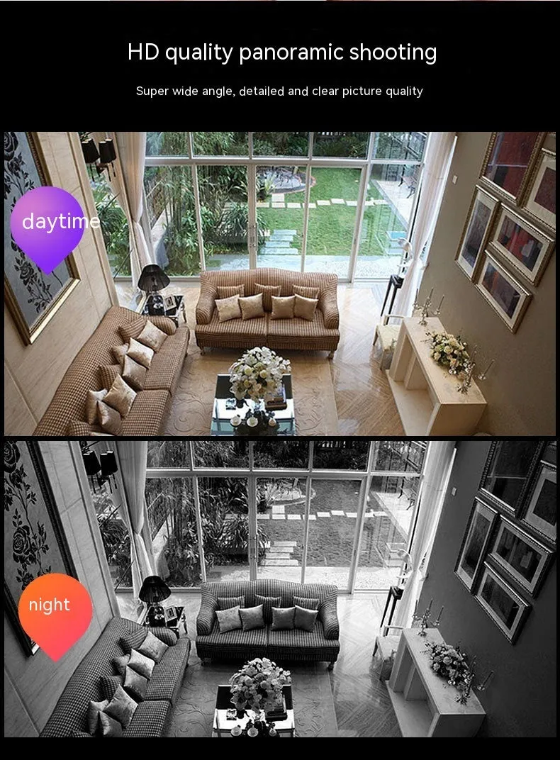 Dual band outdoor night vision light bulb camera with 5G wireless and high-definition monitoring