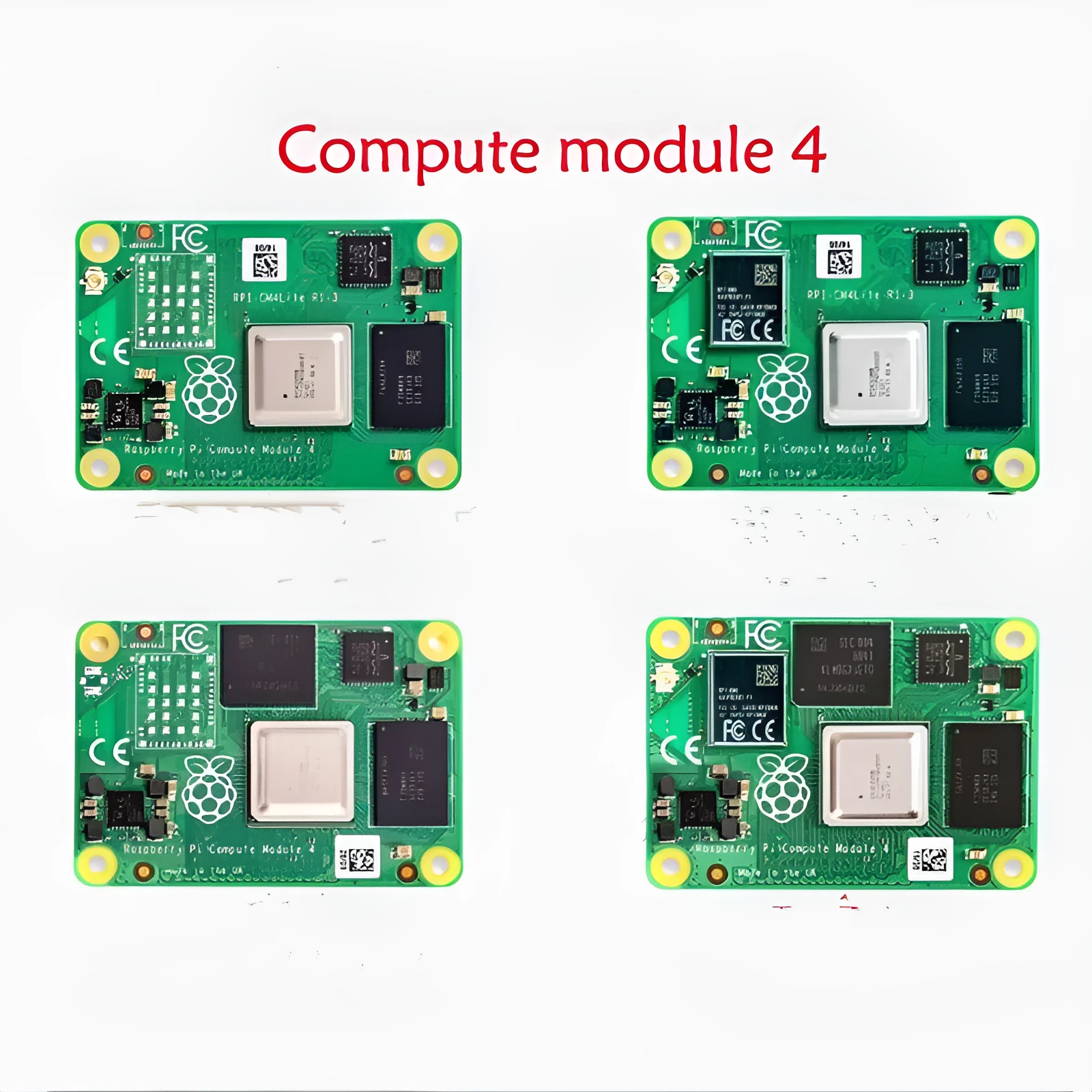 Raspberry Pi CM4 Compute Module core board bottom plate with B to B connectors, Gigabit Ethernet, and PCIe port