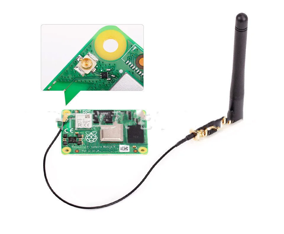 Raspberry Pi CM4 Compute Module core board bottom plate with B to B connectors, Gigabit Ethernet, and PCIe port