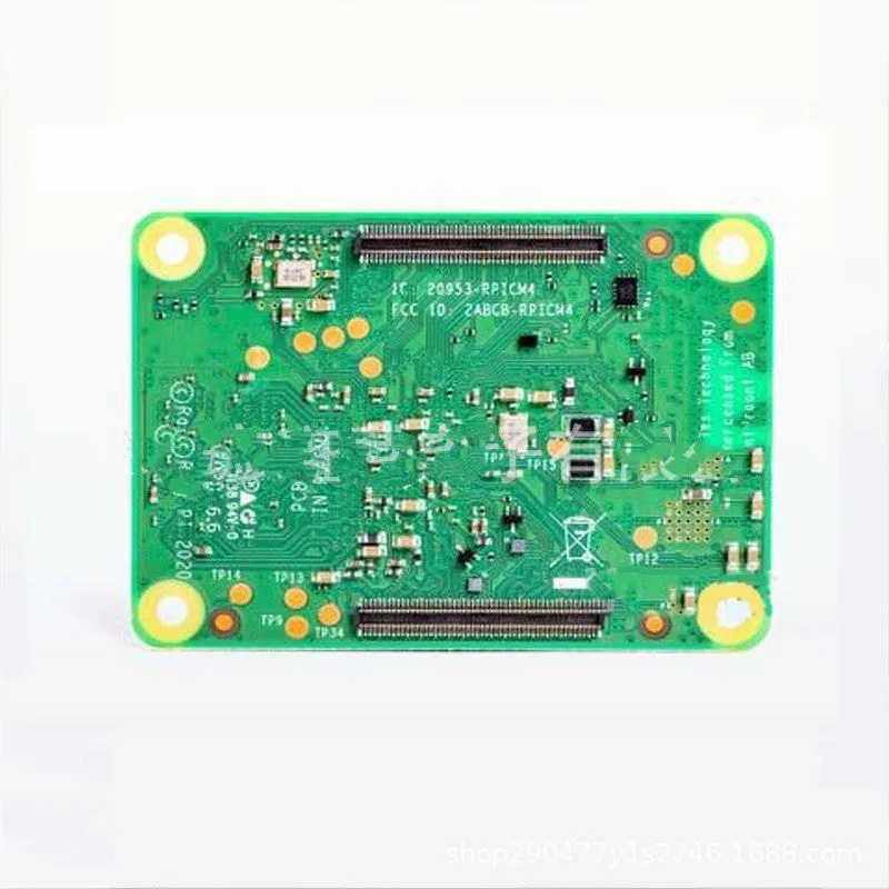 Raspberry Pi CM4 Compute Module core board bottom plate with B to B connectors, Gigabit Ethernet, and PCIe port