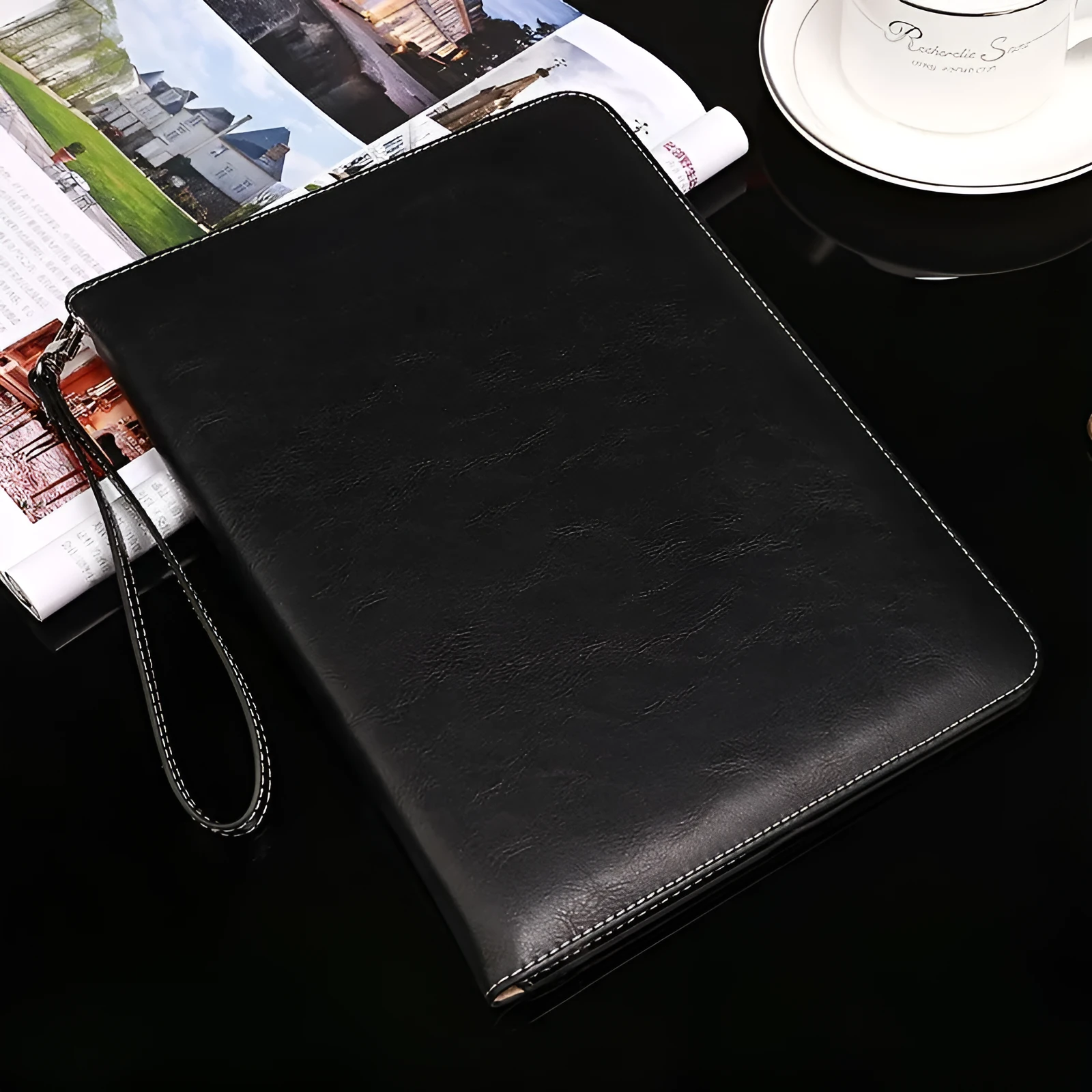 Tablet protection cover flip case in imitation leather with sleep function for iPad models
