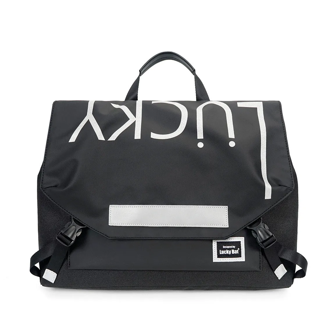 Oxford cloth laptop messenger bag with printed letter pattern for 13-16 inch tablet and 16 inch gaming notebook
