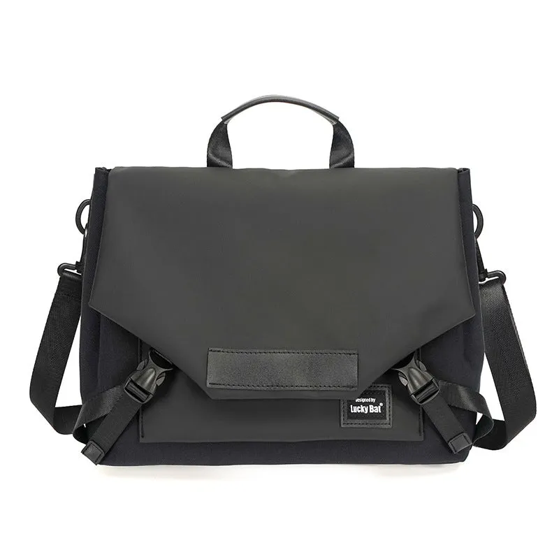 Oxford cloth laptop messenger bag with printed letter pattern for 13-16 inch tablet and 16 inch gaming notebook