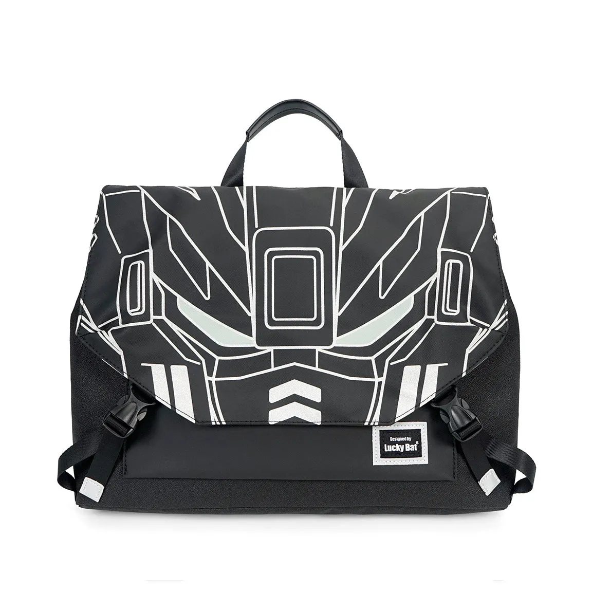 Oxford cloth laptop messenger bag with printed letter pattern for 13-16 inch tablet and 16 inch gaming notebook