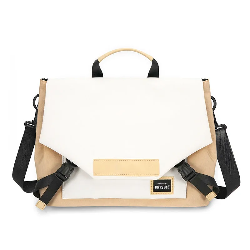 Oxford cloth laptop messenger bag with printed letter pattern for 13-16 inch tablet and 16 inch gaming notebook