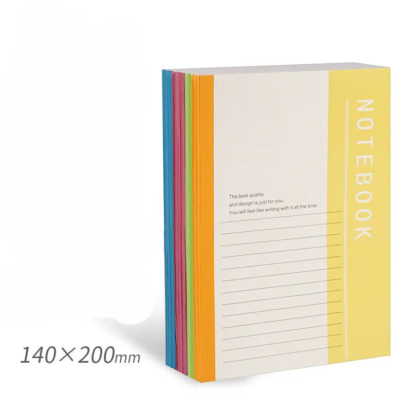 Notebook with smooth thick paper in B5 size, open to a page of handwritten notes, showing clean writing with minimal bleed-through