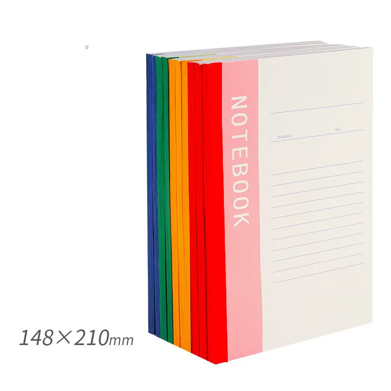 Notebook with smooth thick paper in B5 size, open to a page of handwritten notes, showing clean writing with minimal bleed-through