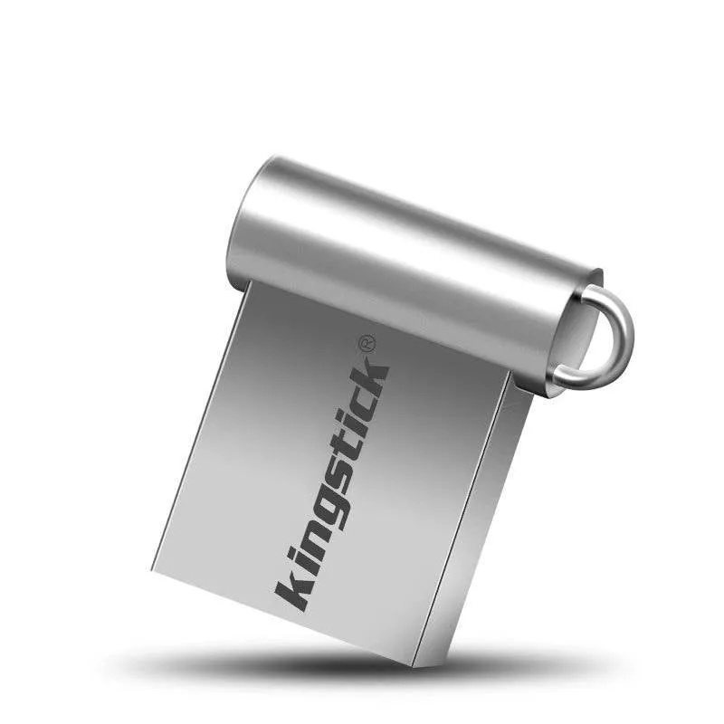 Metal mini USB 2.0 flash drive 32GB in black grey with compact thumb design