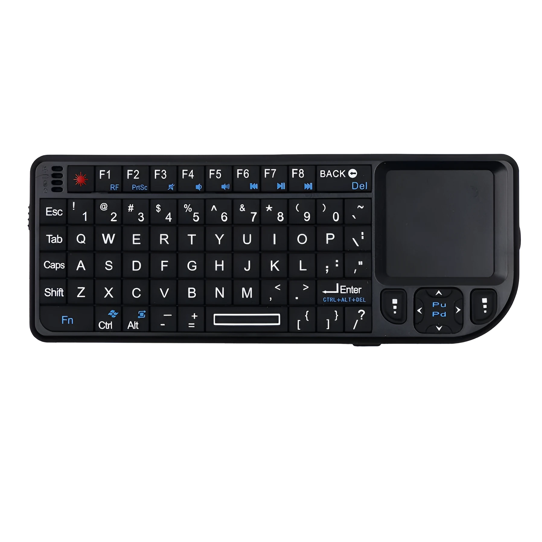 Compact black Bluetooth wireless keyboard for desktop laptop tablet smartphone