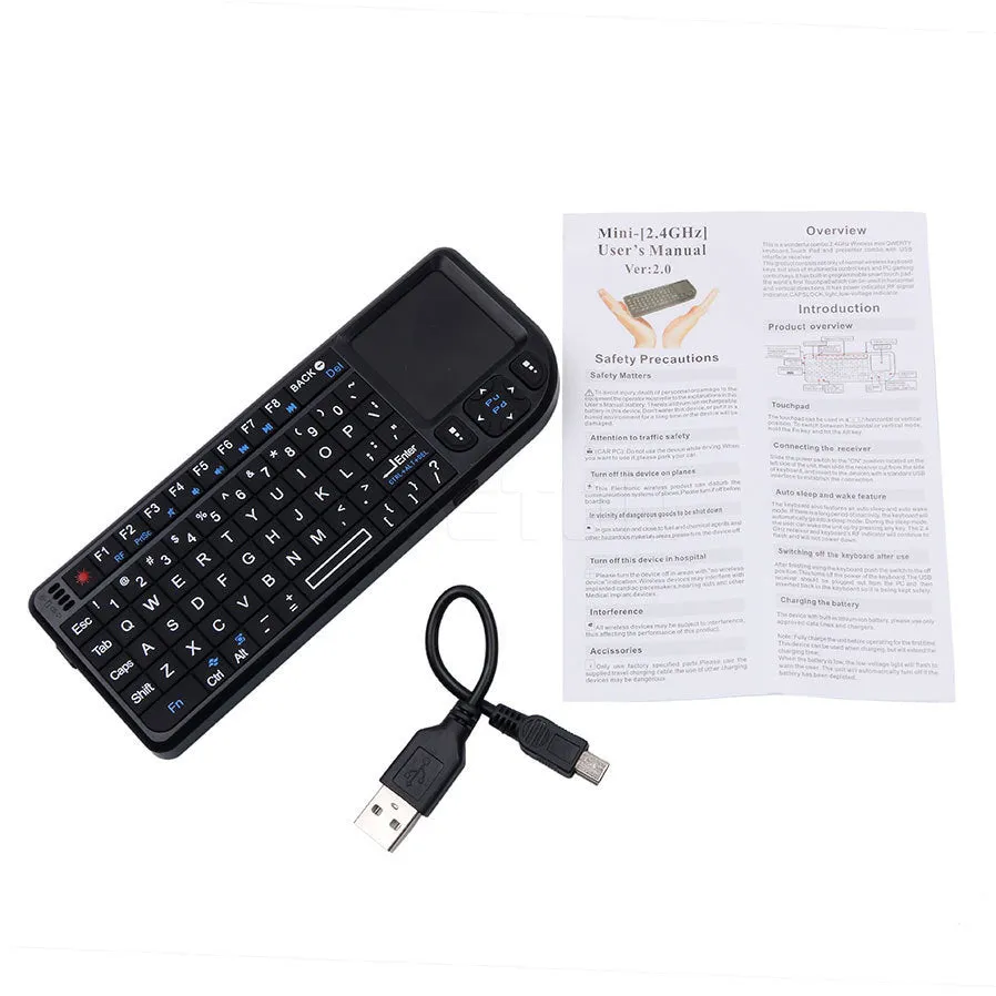 Compact black Bluetooth wireless keyboard for desktop laptop tablet smartphone