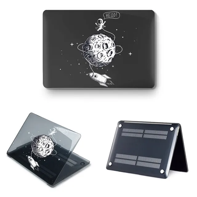 Printed hard shell cover for MacBook Air 13 with keyboard cover in black colour option