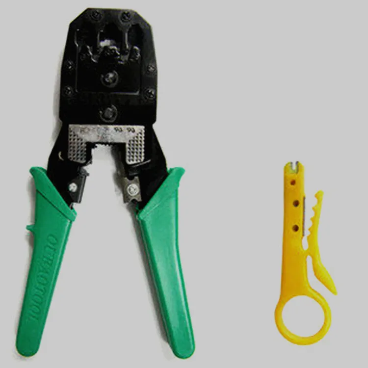 Multifunctional network cable pliers with stainless steel handle and 45# steel clamp head, flat mouth design