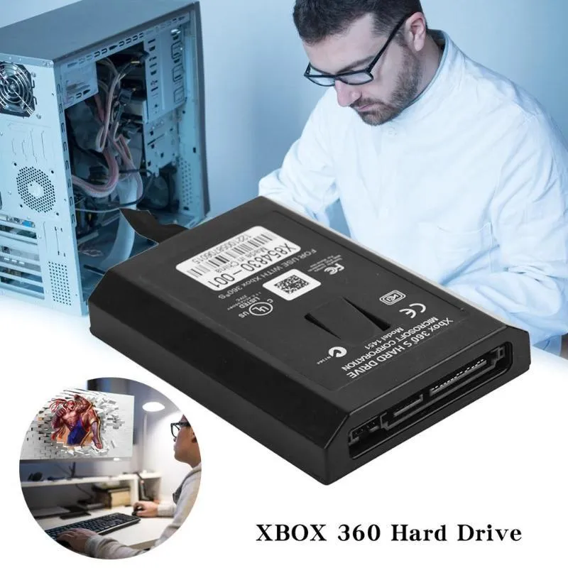 Xbox 360 E and Slim 120GB internal hard drive for downloading games and media from Xbox LIVE
