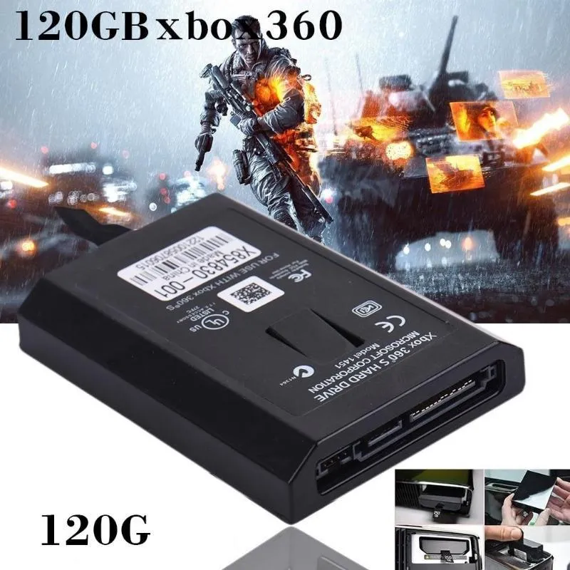 Xbox 360 E and Slim 120GB internal hard drive for downloading games and media from Xbox LIVE