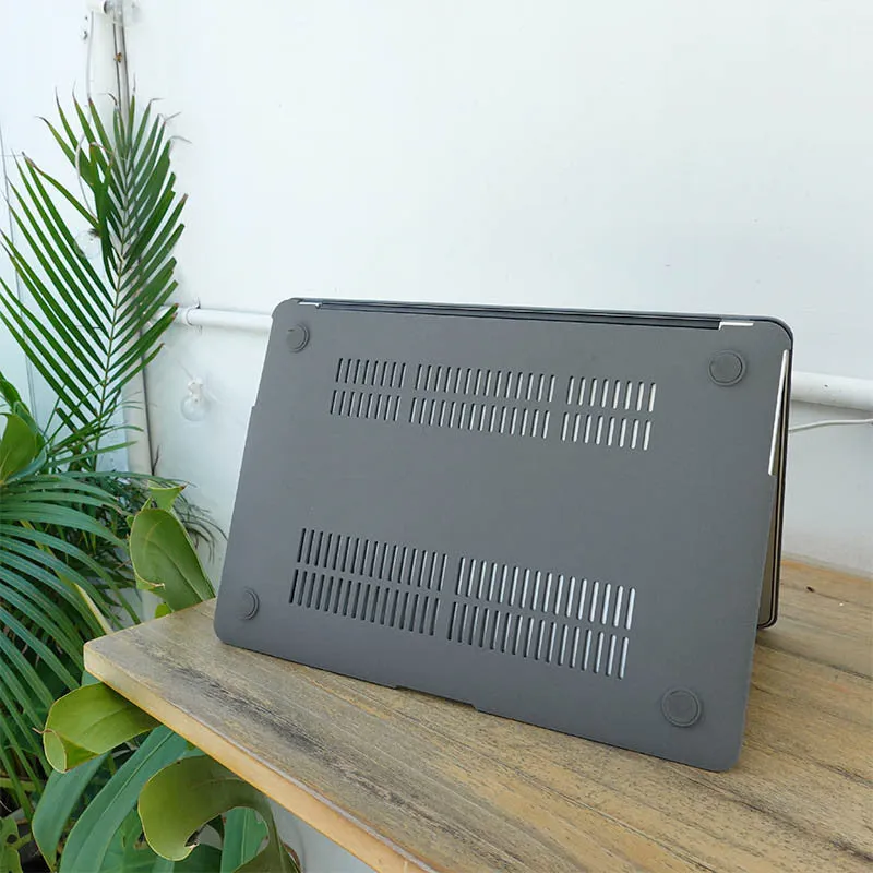 Quicksand Cobalt Gray hard plastic protective shell for MacBook 11 to 16 inch models