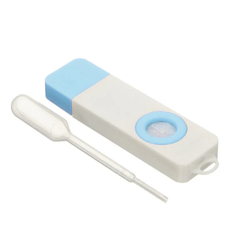 Mini USB aroma diffuser with straw in white and blue, 60mm x 18mm x 8mm, for computer fresh air