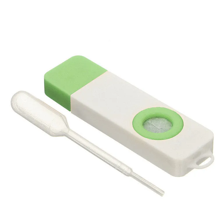 Mini USB aroma diffuser with straw in white and blue, 60mm x 18mm x 8mm, for computer fresh air