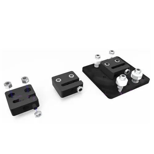Black POM anti-backlash nut seat block for T8 lead screws, 12x33x34mm