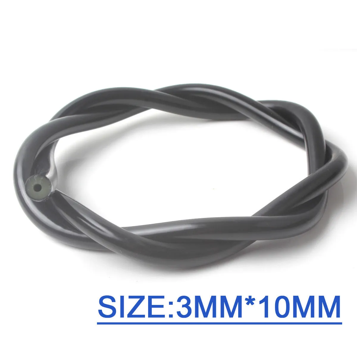 Black latex speargun tube with 500-600% tensile range for diving speargun propulsion