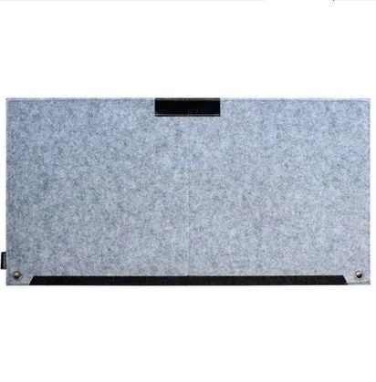 Grey felt multifunctional computer mouse pad and keyboard pad 33x63cm with USB hub and calculator desk mat
