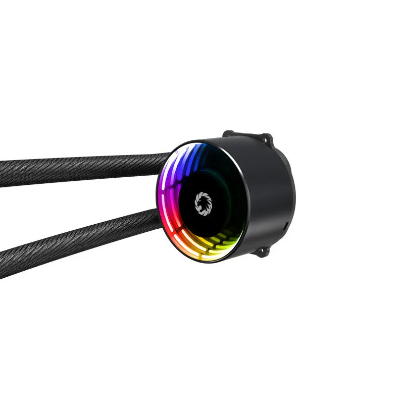 Icechill240 ARGB black 240mm all-in-one CPU water cooling radiator with integrated water drain port