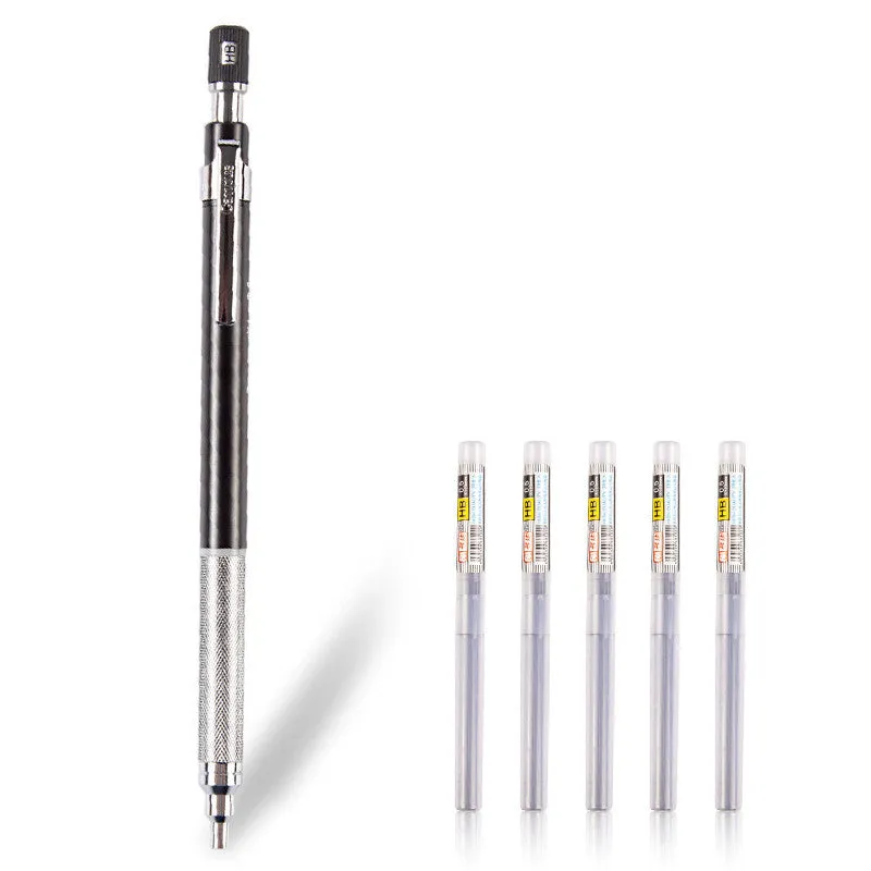 Low centre of gravity mechanical pencil 0.5mm HB in black for primary and middle school students