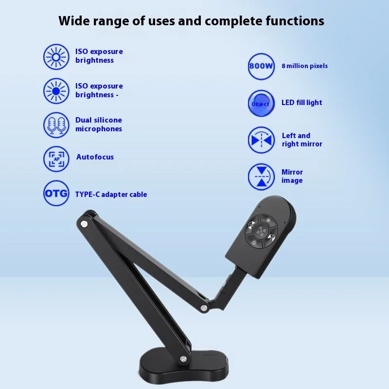 USB computer camera with microphone and autofocus for video calls and streaming