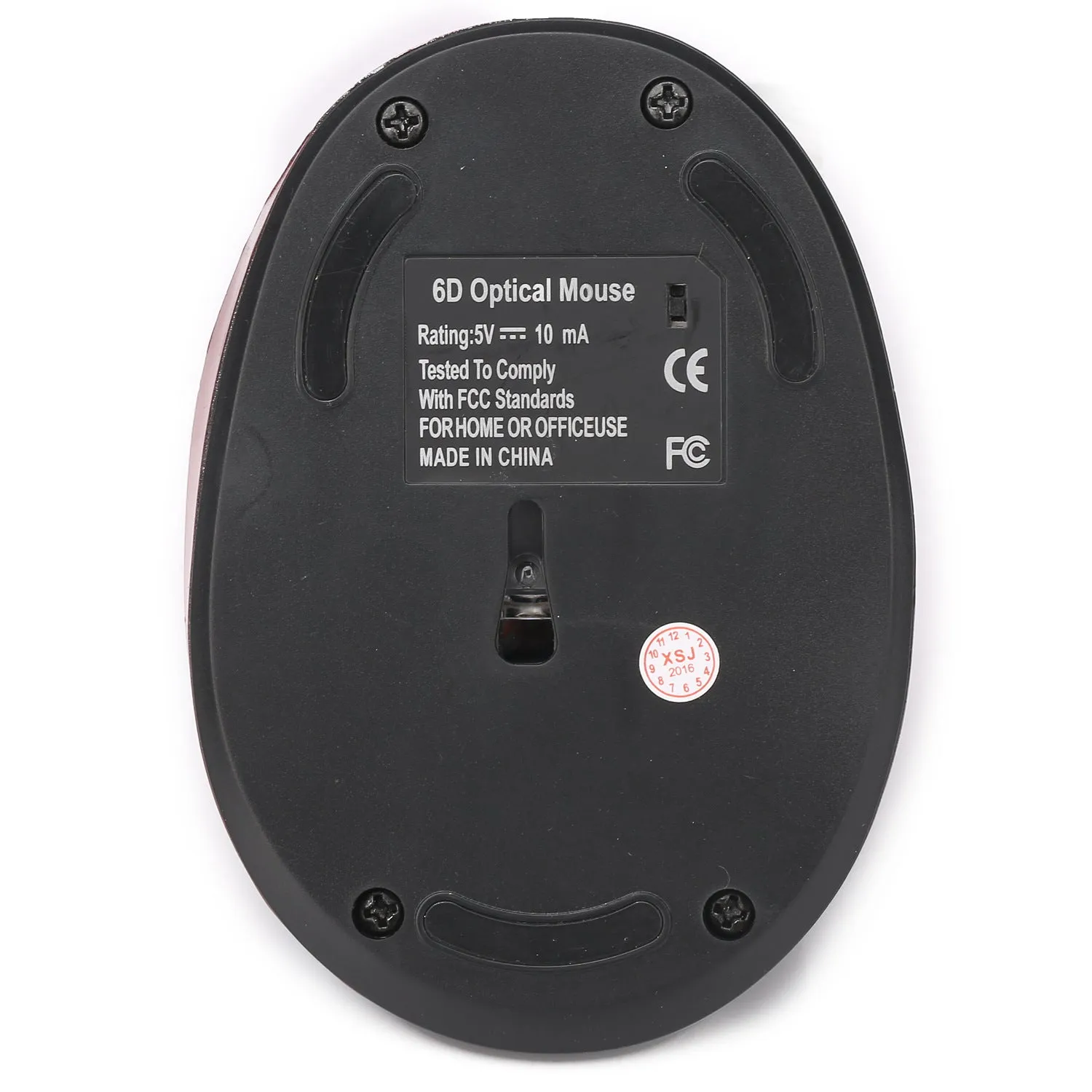 Vertical rechargeable wireless mouse in black, ergonomic design with six buttons and USB receiver