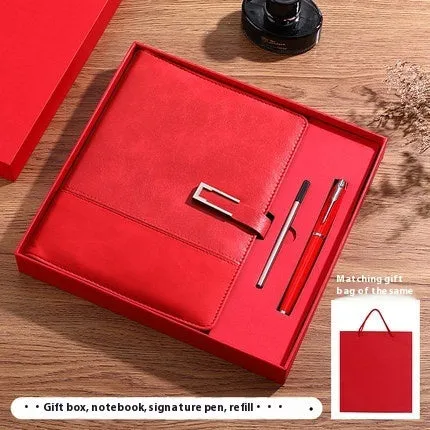 Business A5 notebook with soft PU leather cover and wood-free paper interior