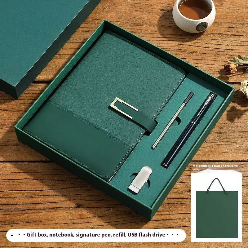 Business A5 notebook with soft PU leather cover and wood-free paper interior