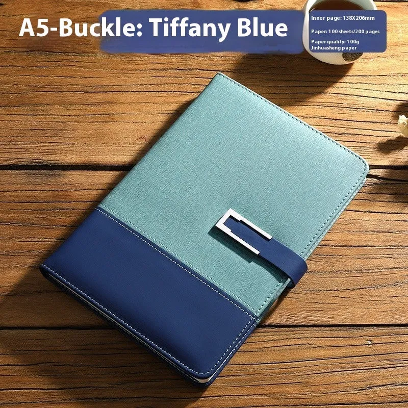 Business A5 notebook with soft PU leather cover and wood-free paper interior