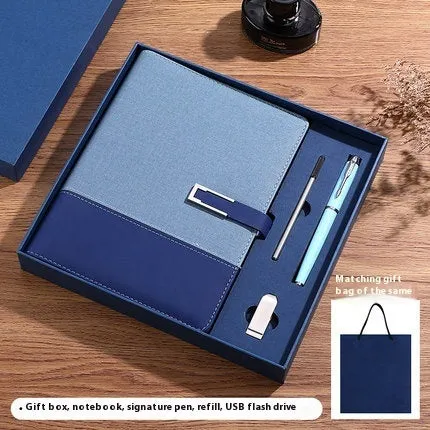 Business A5 notebook with soft PU leather cover and wood-free paper interior