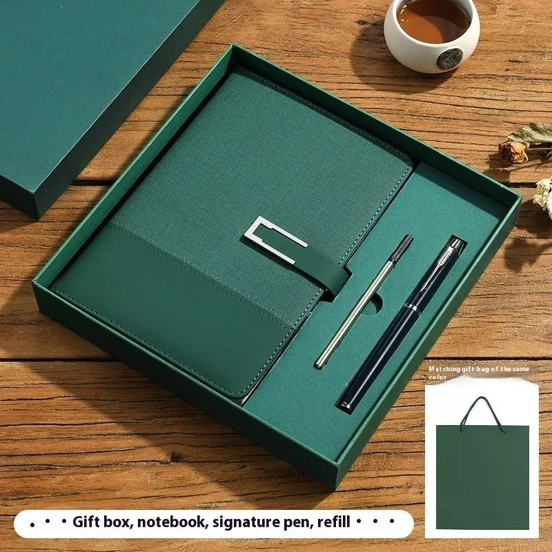 Business A5 notebook with soft PU leather cover and wood-free paper interior
