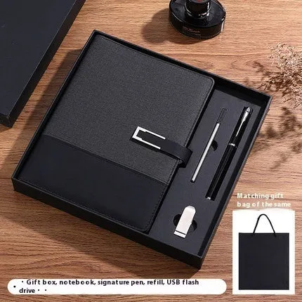 Business A5 notebook with soft PU leather cover and wood-free paper interior