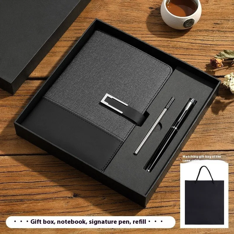 Business A5 notebook with soft PU leather cover and wood-free paper interior