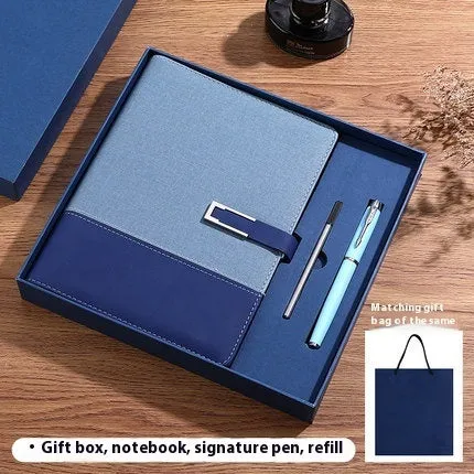 Business A5 notebook with soft PU leather cover and wood-free paper interior