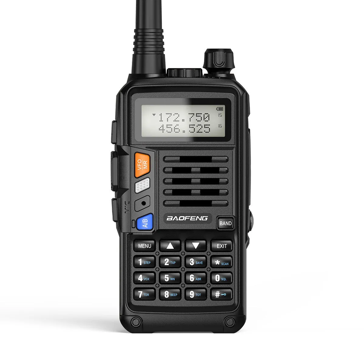UV-5R dual band walkie talkie 10W 128 channels black with antenna and battery