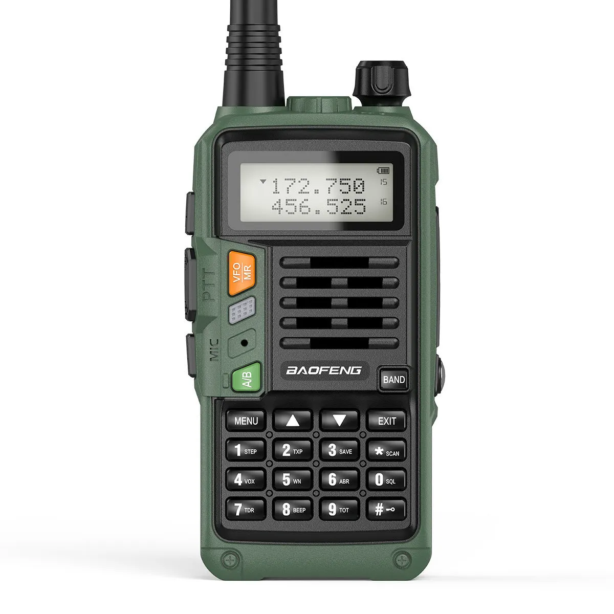 UV-5R dual band walkie talkie 10W 128 channels black with antenna and battery