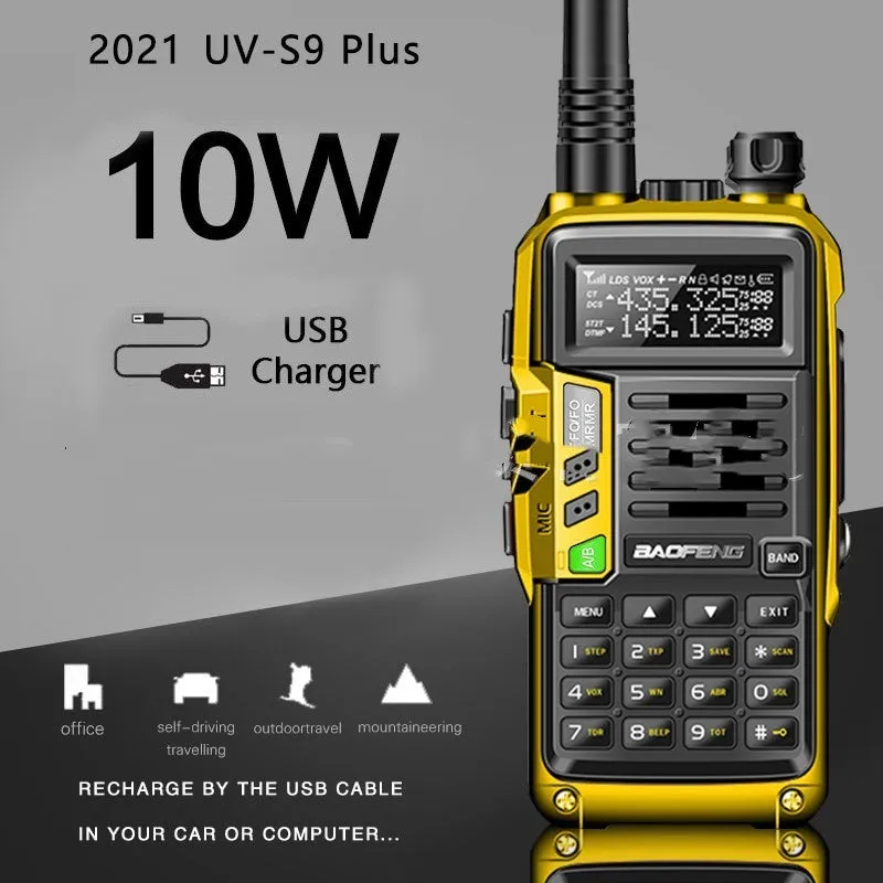 UV-5R dual band walkie talkie 10W 128 channels black with antenna and battery