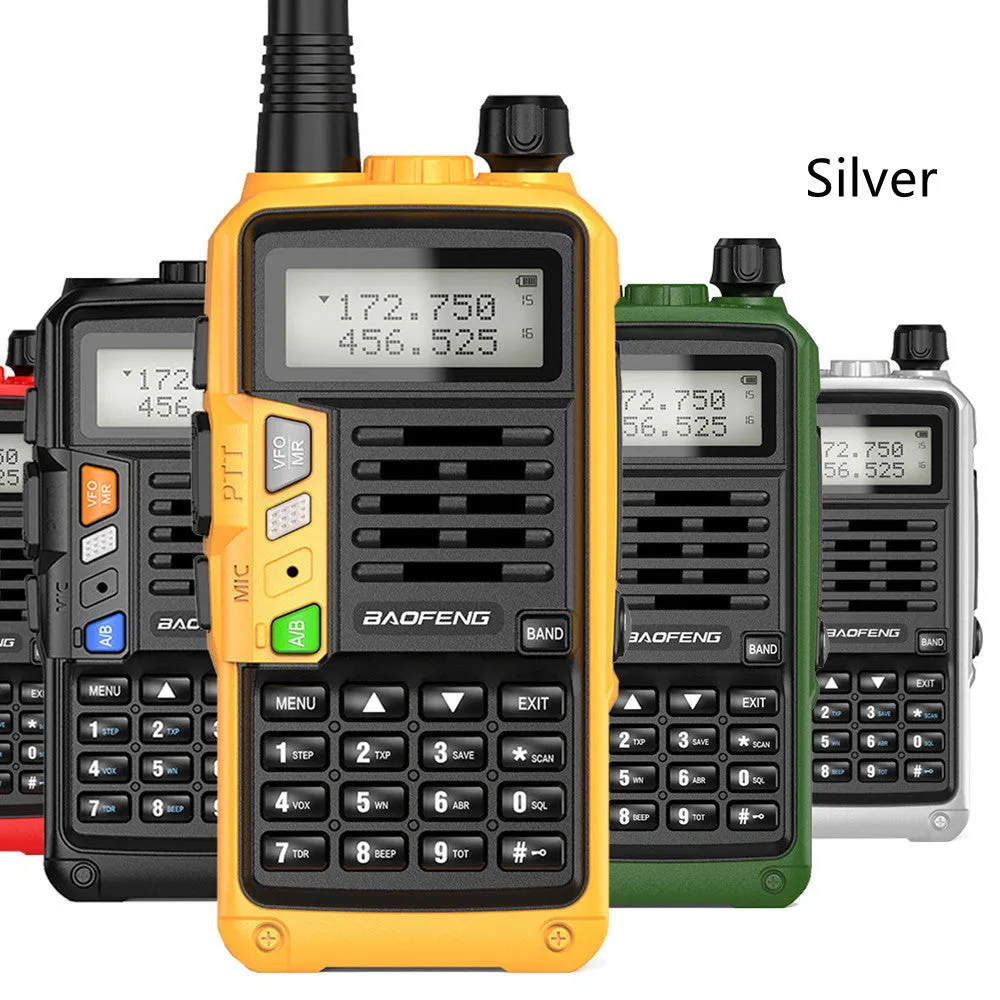 UV-5R dual band walkie talkie 10W 128 channels black with antenna and battery