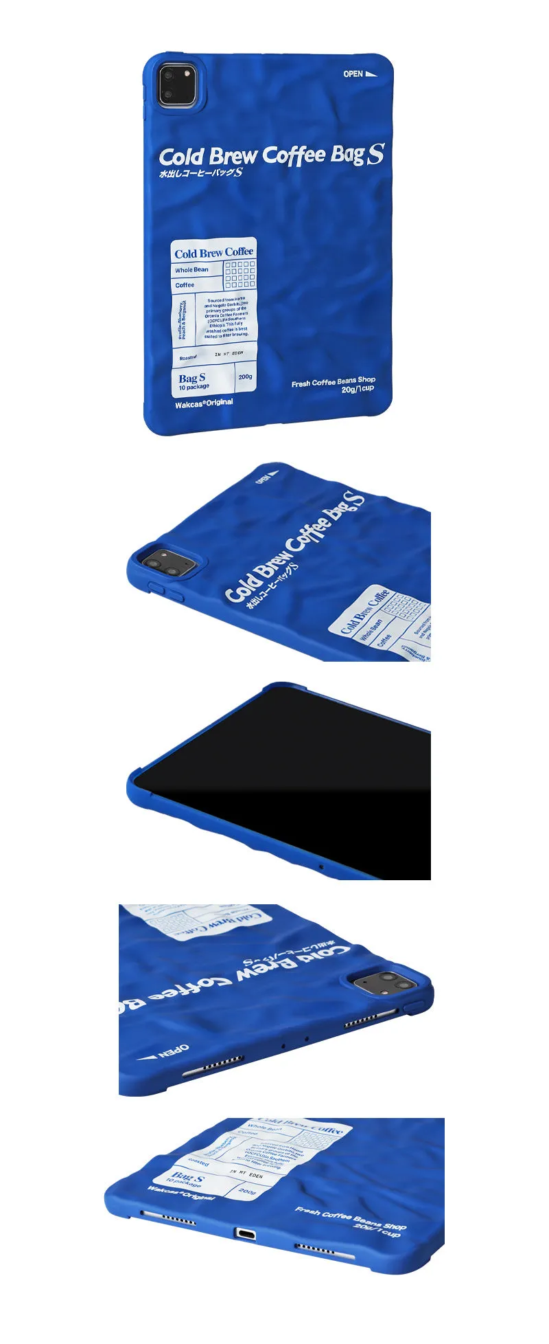 Blue flat soft TPU protective case for Apple iPad, compatible with multiple model sizes including 11 inch and 10.2 inch