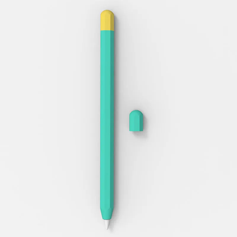Octagonal pure silicone protective cover for Apple Pencil in 0.35mm thickness with nine colour options