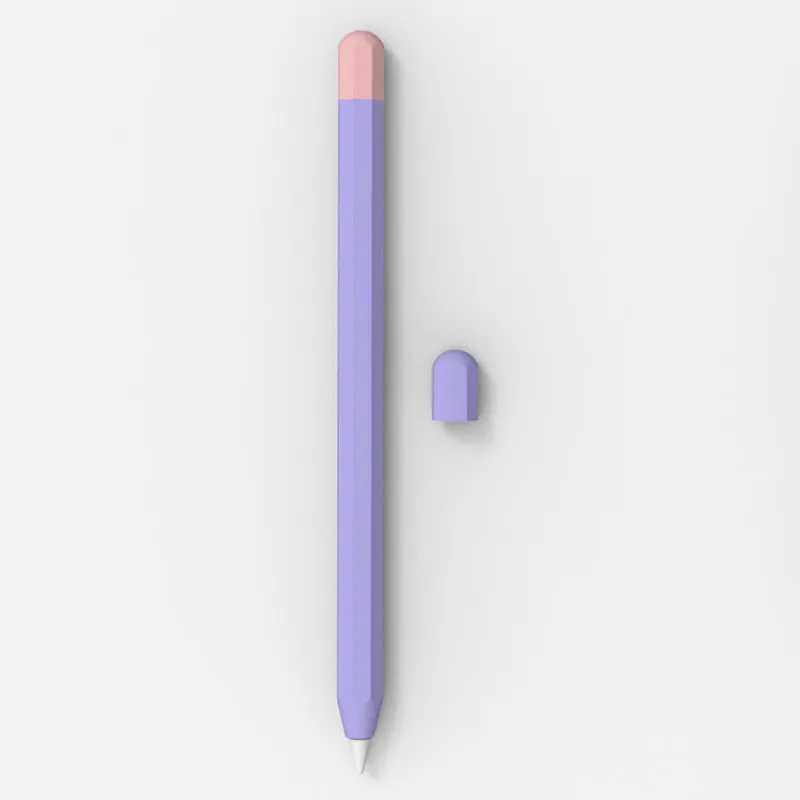 Octagonal pure silicone protective cover for Apple Pencil in 0.35mm thickness with nine colour options