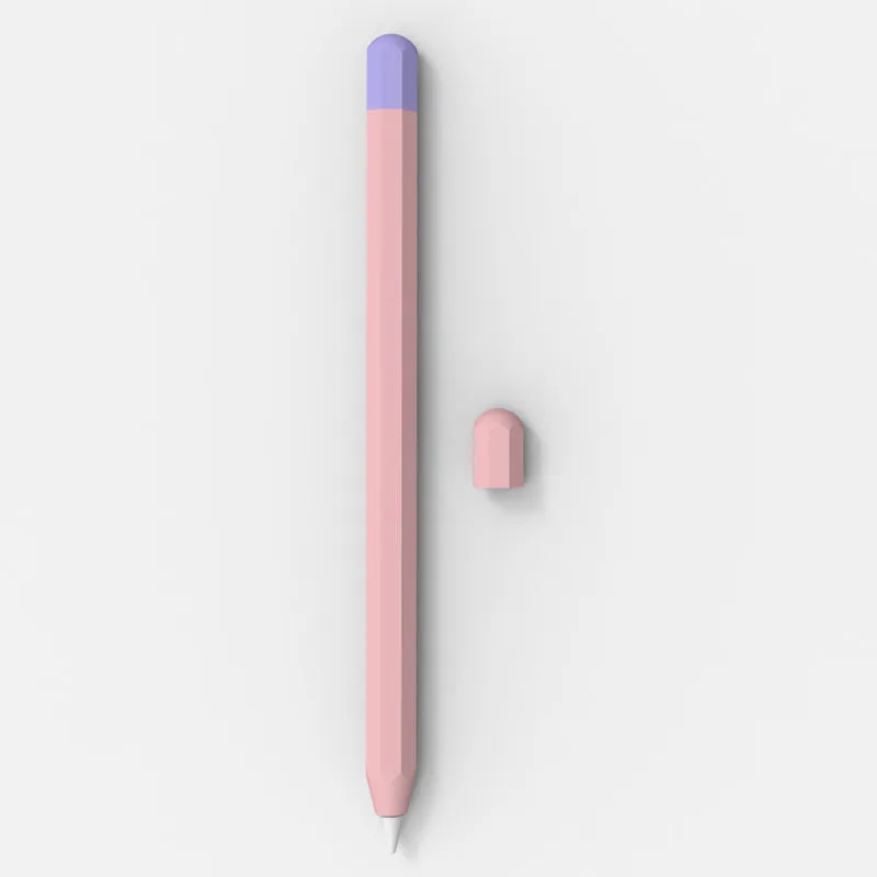 Octagonal pure silicone protective cover for Apple Pencil in 0.35mm thickness with nine colour options